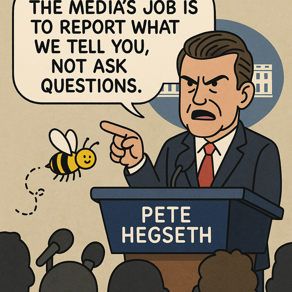 Pete Hegseth’s Press Conference Proves the Trump Administration Thinks Journalists Are Just Disobedient Interns With Bad Attitudes