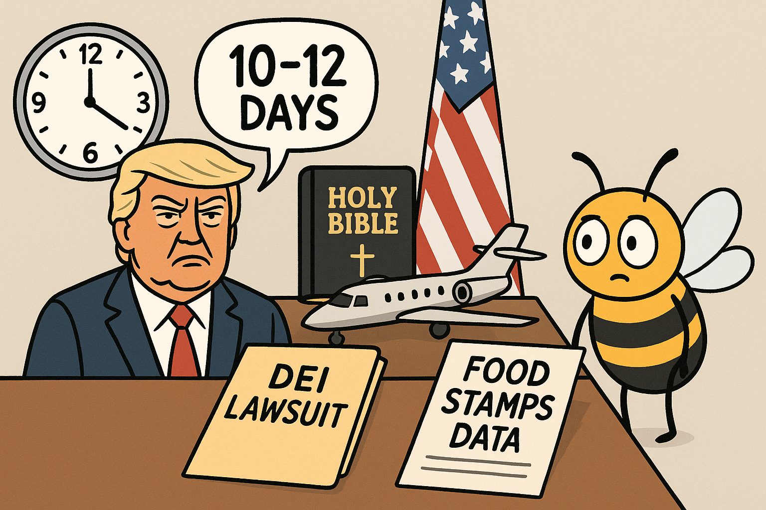 Holy Paperclips, Luxury Jets, and Surprise Deadlines: Inside the Trump Administration’s Month of Multitasking