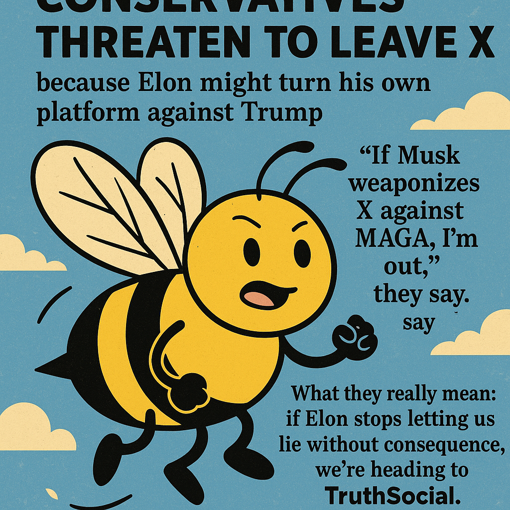 BREAKING: Conservatives Threaten to Leave X—Again—This Time Because Elon Might Be Mean to Daddy Trump