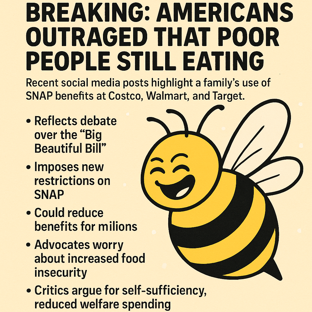 Ohhhh SNAP benefits: Americans Outraged That Poor People Still Eating