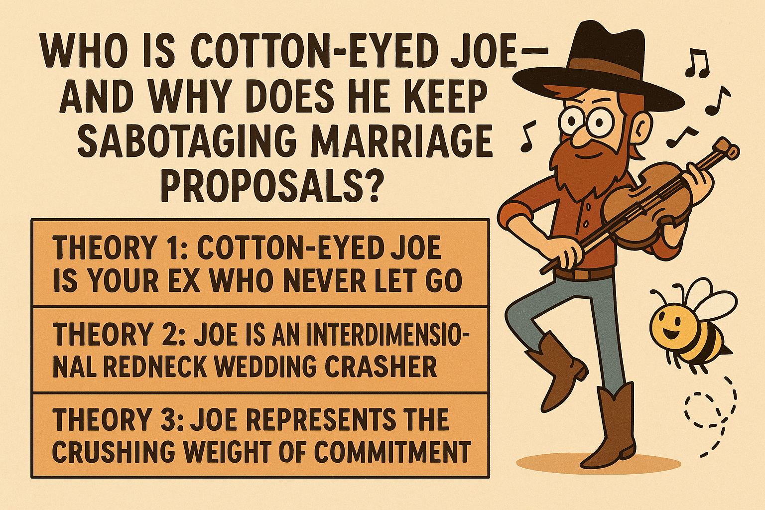Who Is Cotton-Eyed Joe—And Why Does He Keep Sabotaging Marriage Proposals?