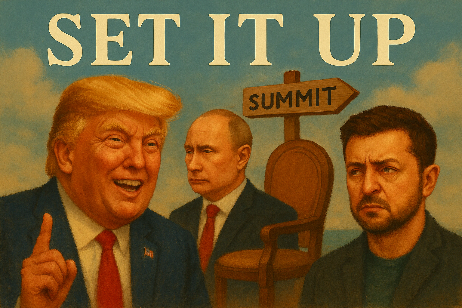 The Diplomatic Ghosting Olympics: Putin, Zelenskyy, and Trump’s Imaginary Seating Chart