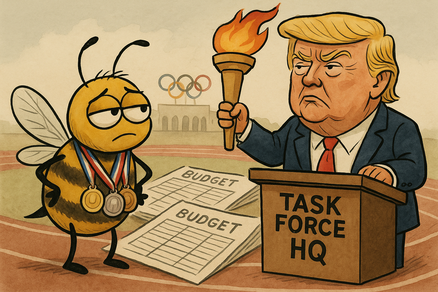 President Trump Wants a Task Force for the LA Olympics. I Assume It Will Wear Matching Windbreakers.