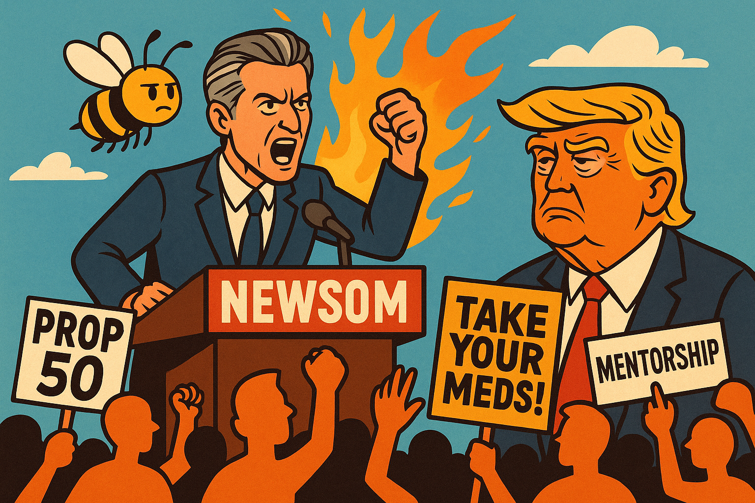 Newsom vs. Grandpa Trump: California Declares a Code Red