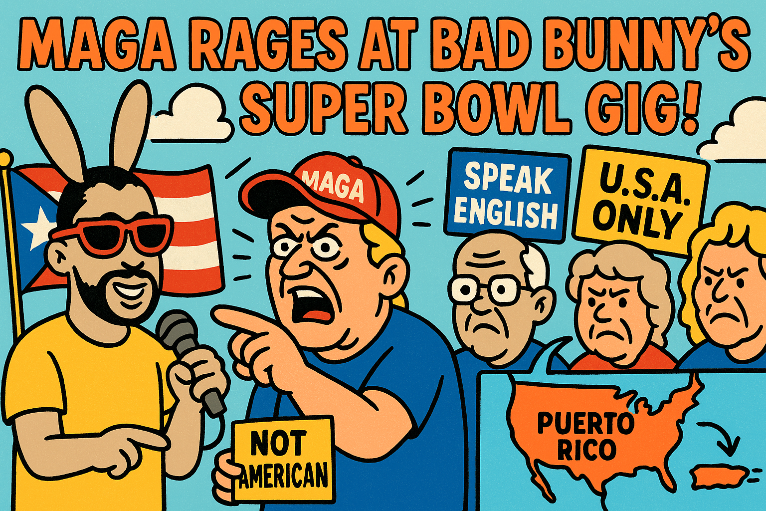 MAGA Lets Their Racism Show Towards Bad Bunny: Puerto Rico is part of the United States idiots