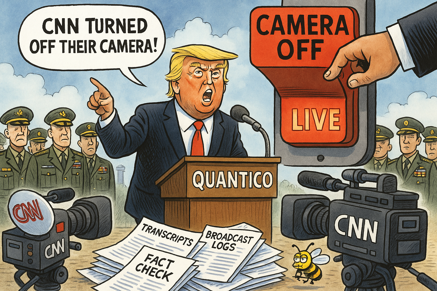 Trump at Quantico: A Live Lie Broadcast—And the Camera Didn’t Stop Rolling