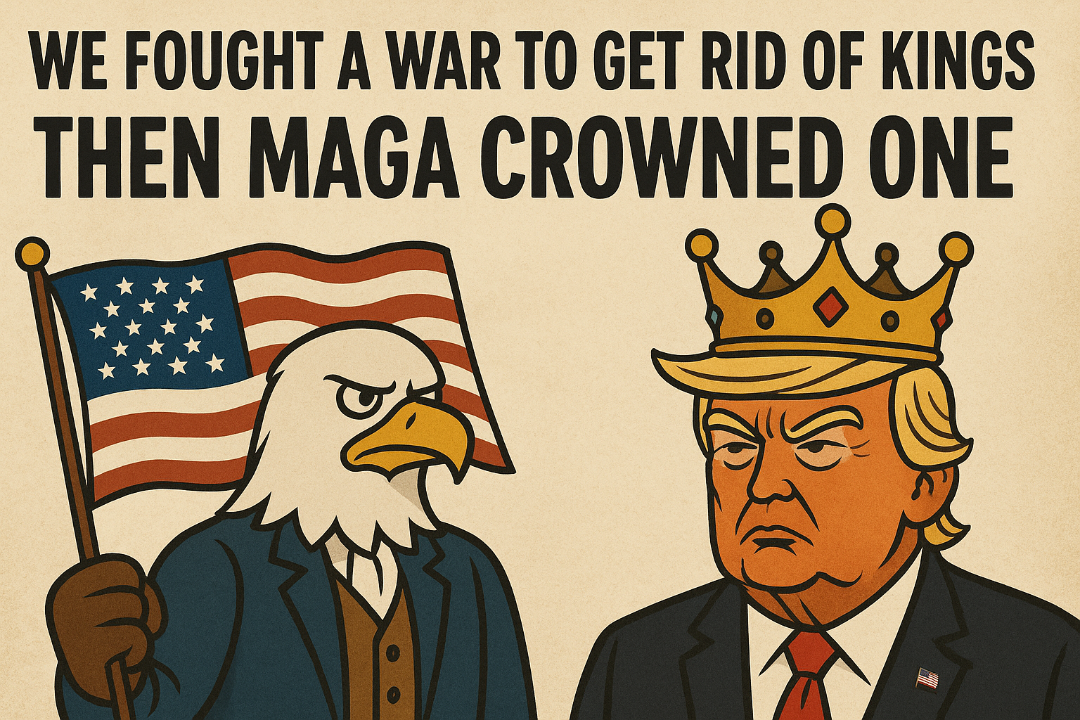 We Fought a War to Get Rid of Kings—Then MAGA Crowned One #NoKings