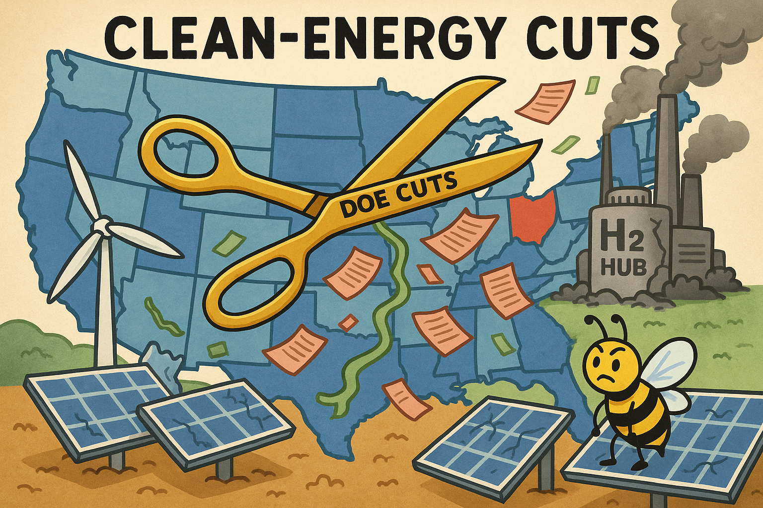 The Clean-Energy Purge: Trump Axes Billions While Blue States Burn