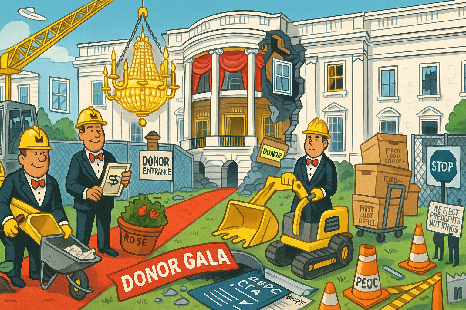 Trump’s Gilded Palace: The $250M White House Ballroom That Bulldozes History And Resembles What He’s Doing To the Country