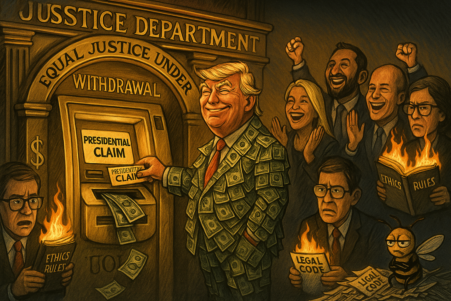 The Man Who Sued Himself: How Trump Turned “Equal Justice Under Law” into “Cash App Me, DOJ”