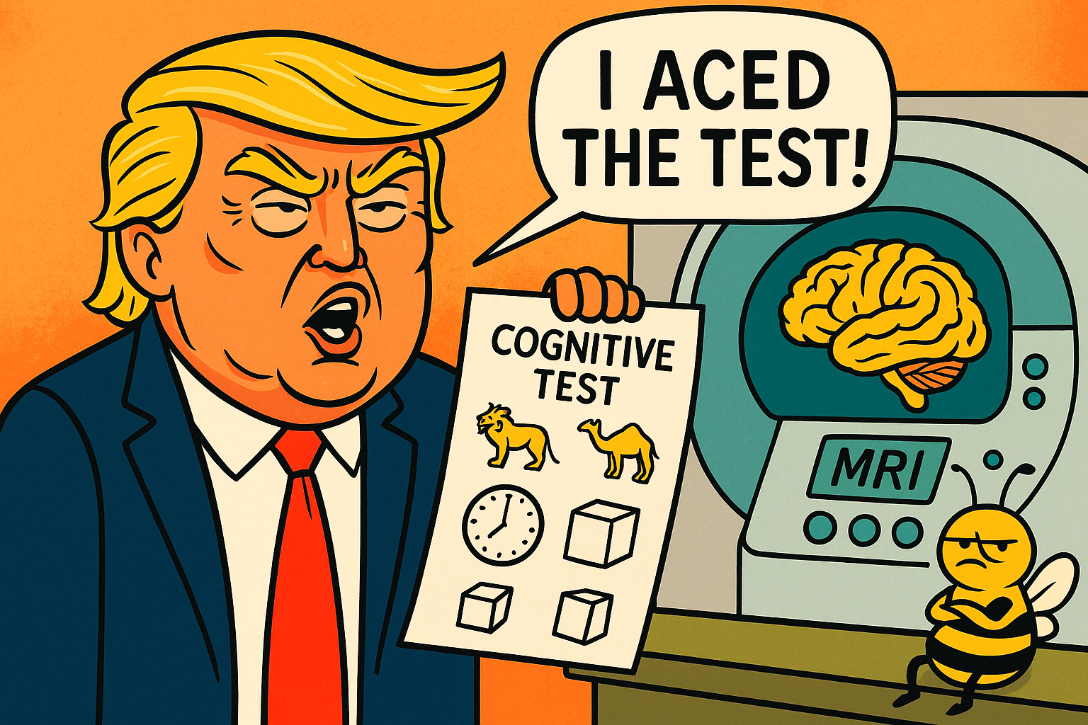 Trump Passed His Dementia Test and Is Thankful He Studied