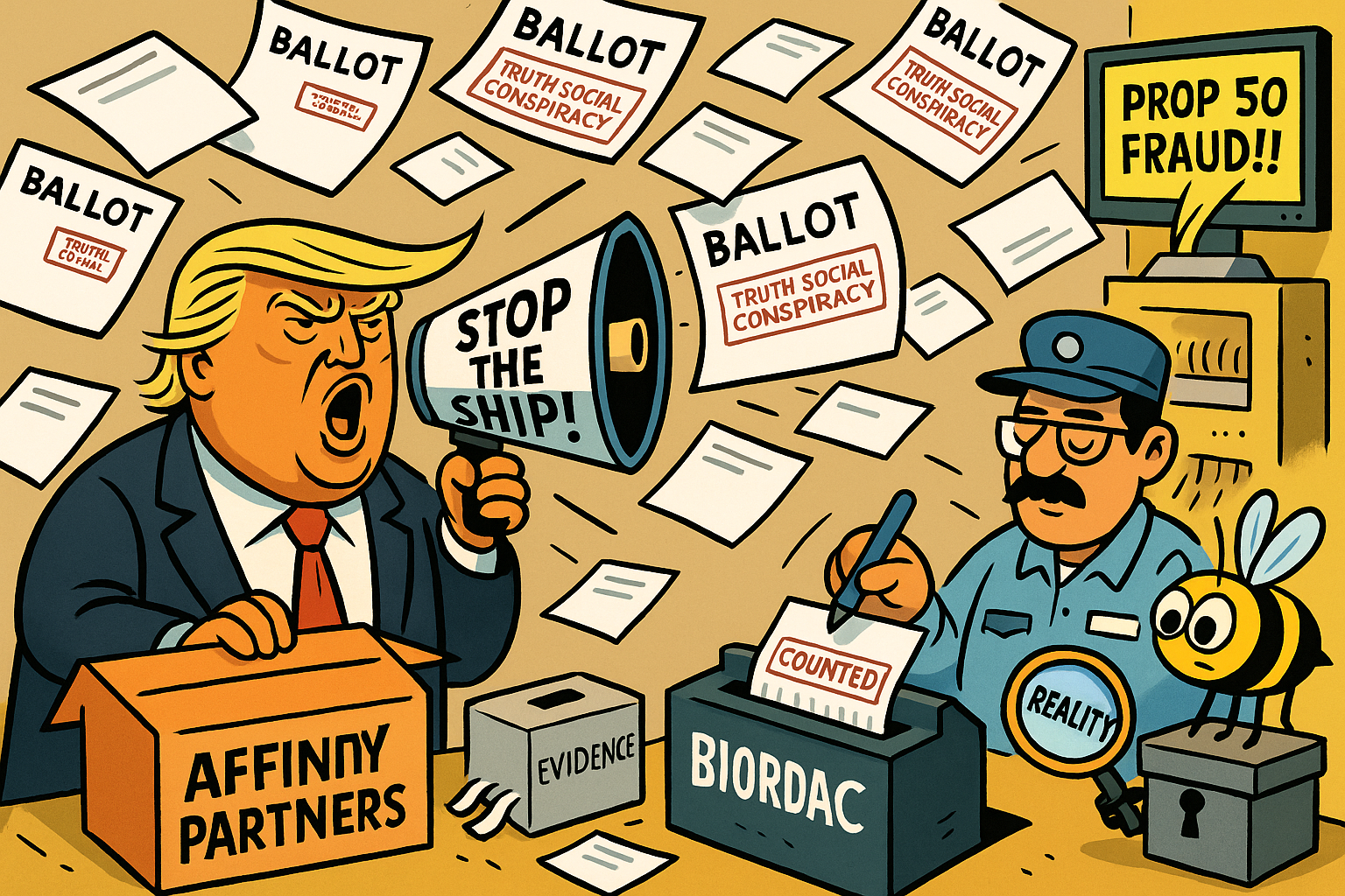 The Ballots Are Coming From Inside the Mailbox: Trump’s Latest Election-Rigging Hallucination Hits the Road