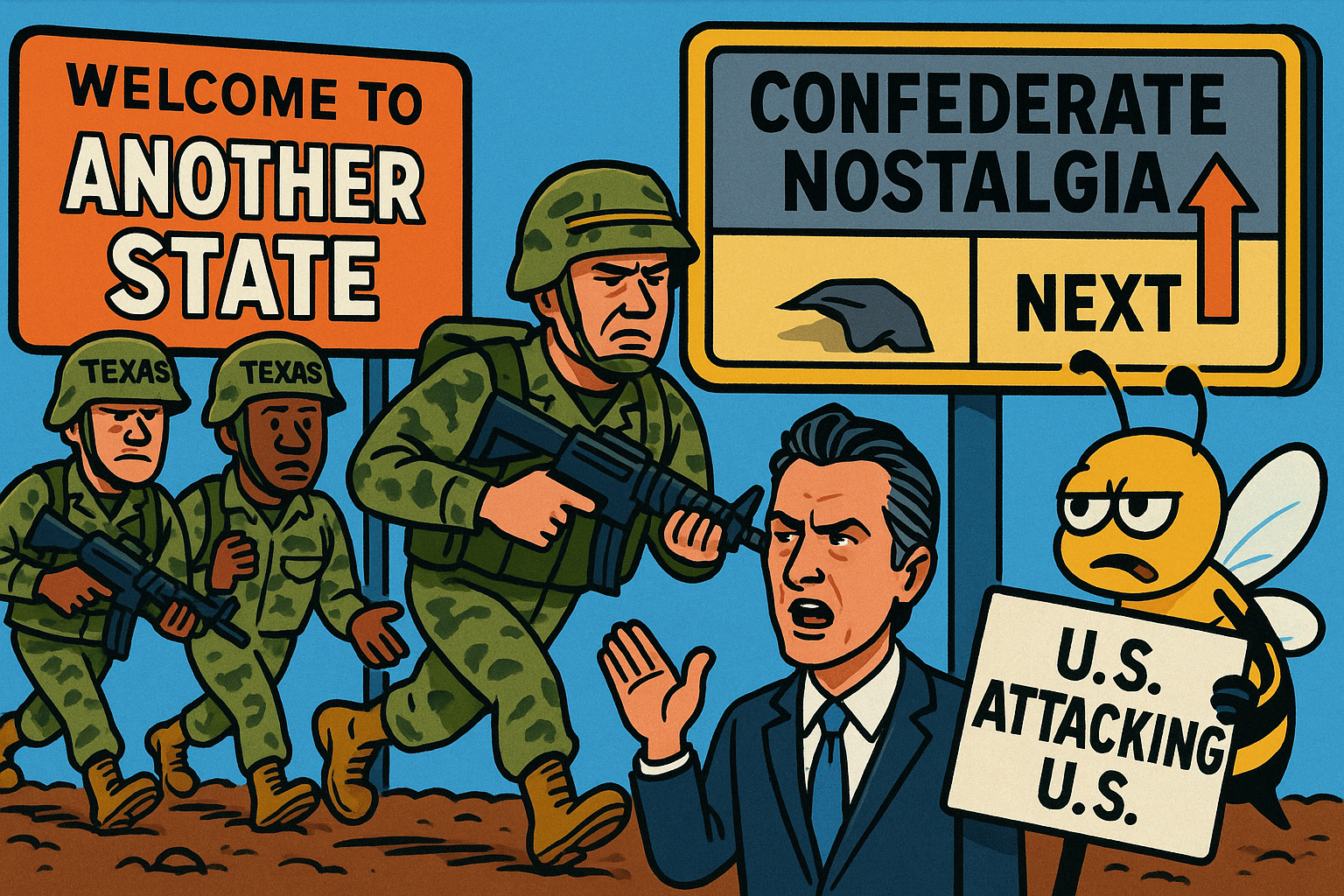 Abbott offering Texas Troops To Invade Portland and Chicago? Confederate Nostalgia in Combat Boots