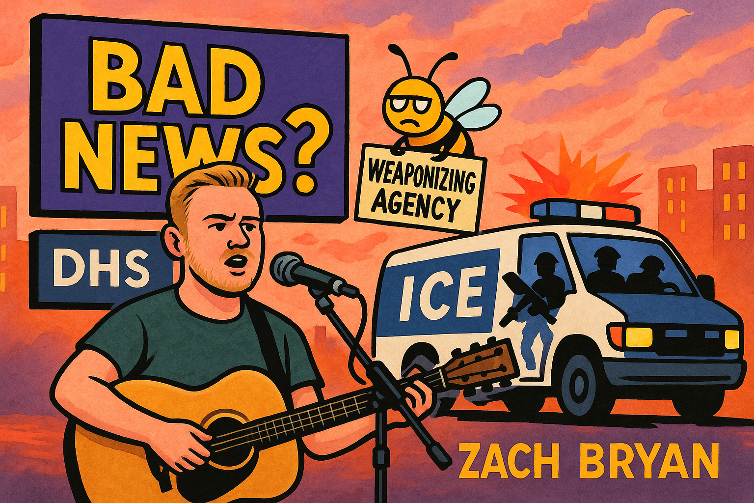 When DHS Becomes the PR Department for Trump’s Enforcers: Zach Bryan, “Bad News,” and the Federal Trolling Tour