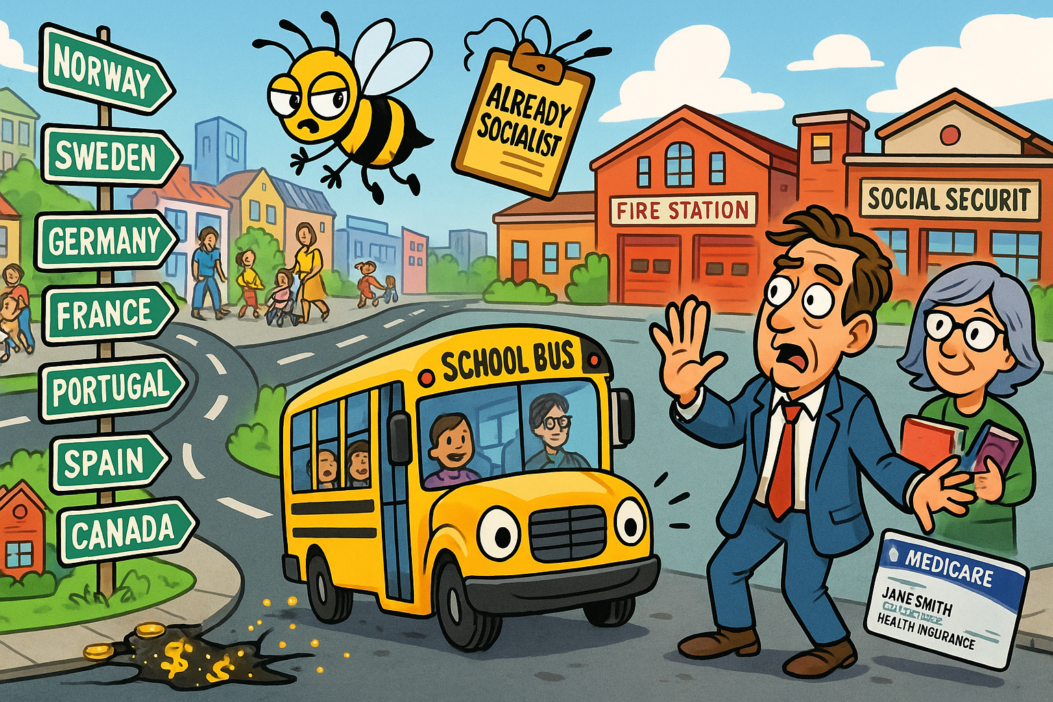 Democratic Socialism Is Already in Your Pantry, Your Paycheck, and Your Potholes: A World Tour for Americans Who Still Think Norway Is a Marvel Villain