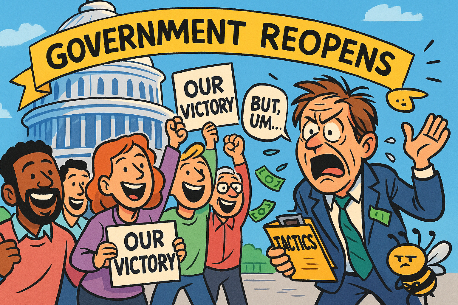 Democrats End a 43-Day Shutdown by Arguing Over the Debris