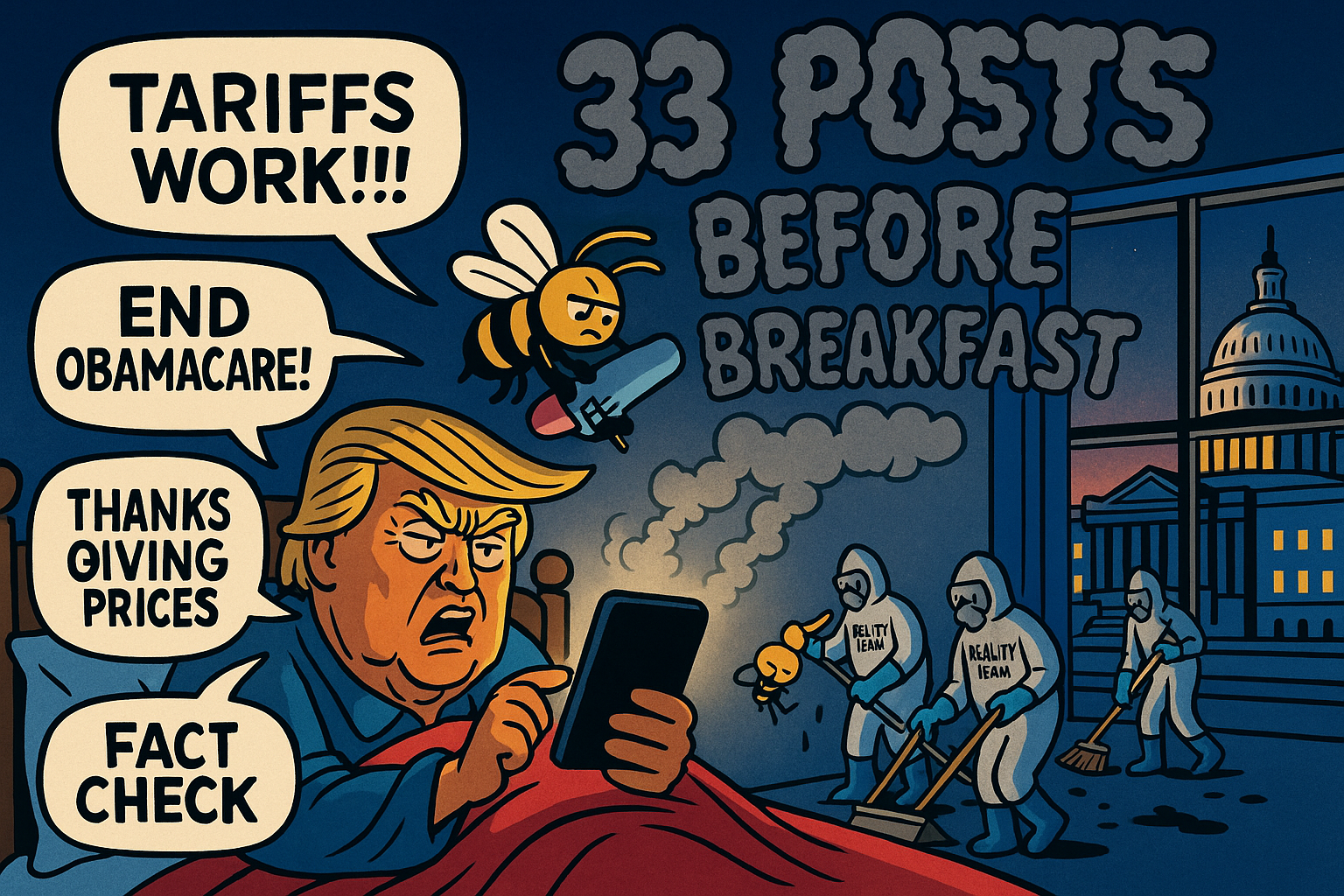 The Morning After the Wave: Trump’s Truth Social Tantrum and the Art of Governing by Gripe