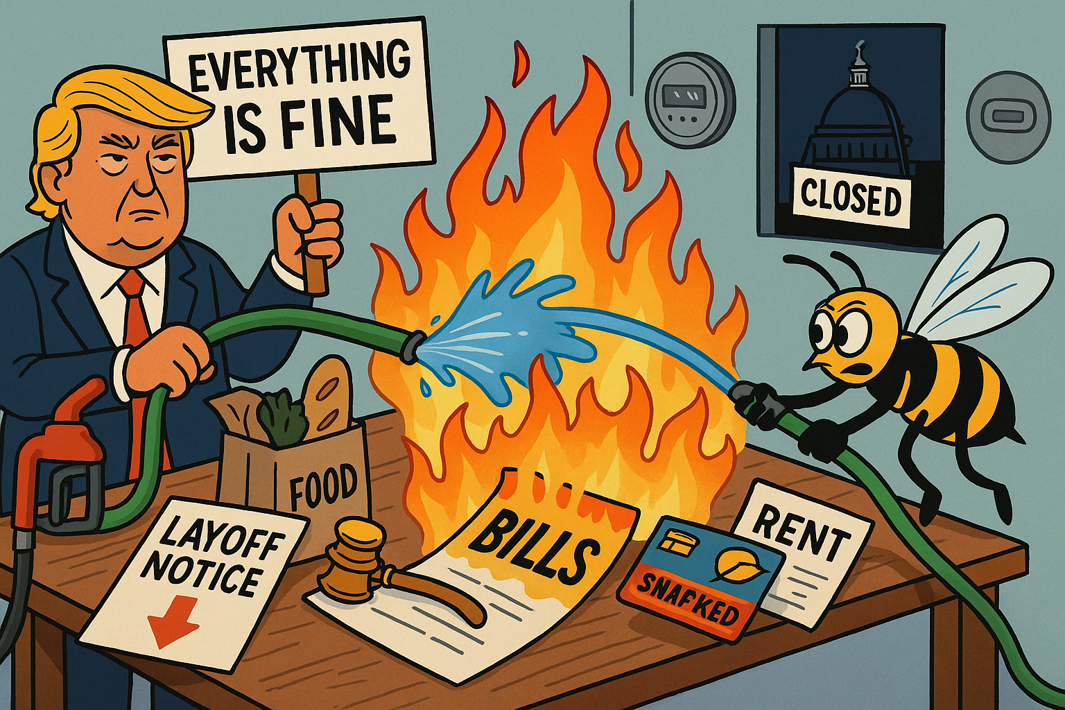 Trump Says “Everything Is Fine” As The Cost Of Living Sky Rockets And Jobs Disappear