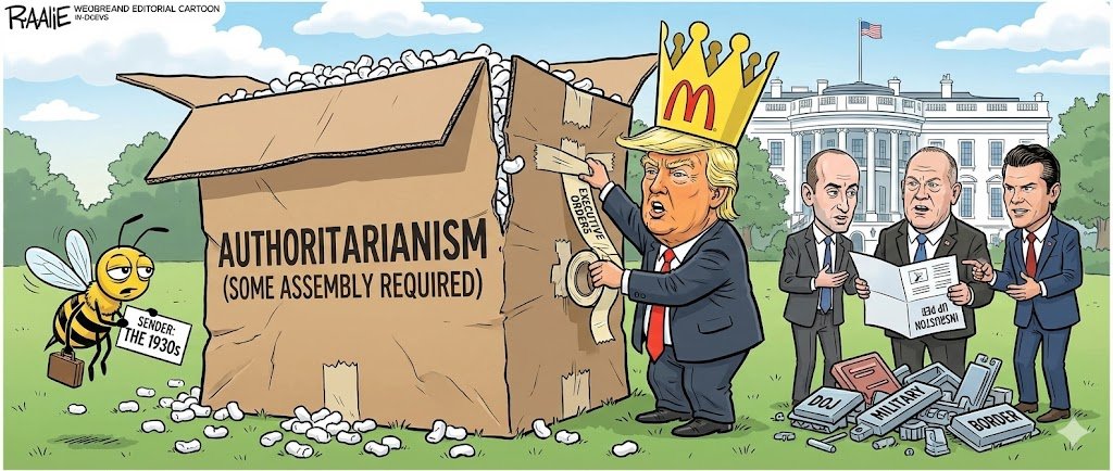 The Dictator from the Dollar Store: Why Our Trump Authoritarian Nightmare Feels Like It Was Ordered on Temu